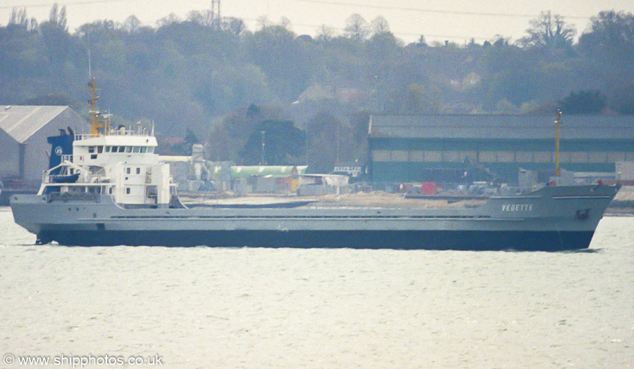  Vedette pictured arriving at Southampton on 13th April 2003