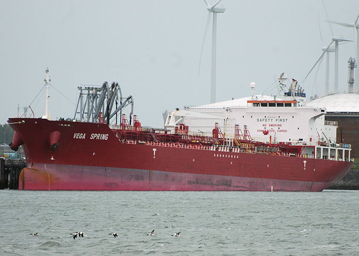 Photograph of the vessel  Vega Spring pictured in 6e Petroleumhaven, Europoort on 20th June 2010