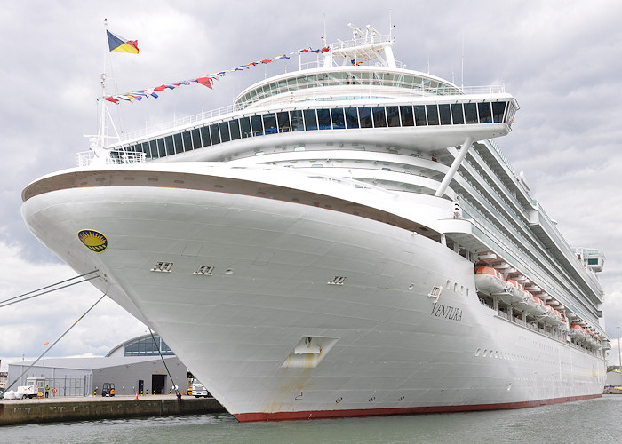 Photograph of the vessel  Ventura pictured in Ocean Dock, Southampton on 20th July 2012