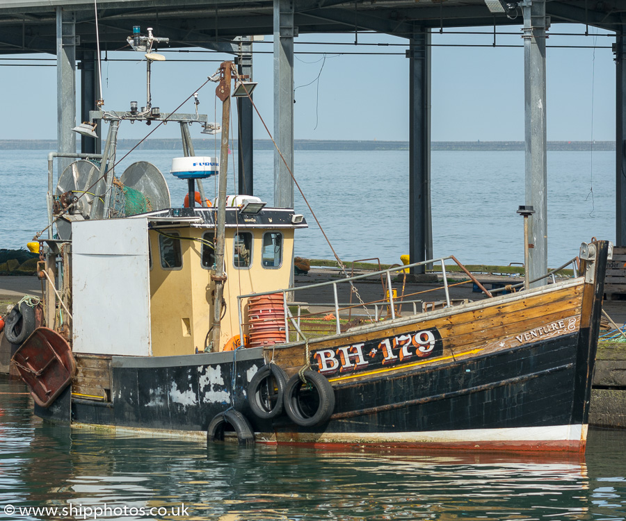 Photograph of the vessel fv Venture pictured at the Fish Quay, North Shields on 27th May 2017