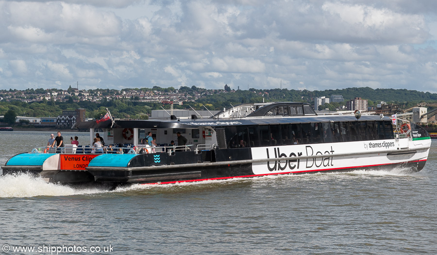 Photograph of the vessel  Venus Clipper pictured at North Woolwich on 20th July 2025