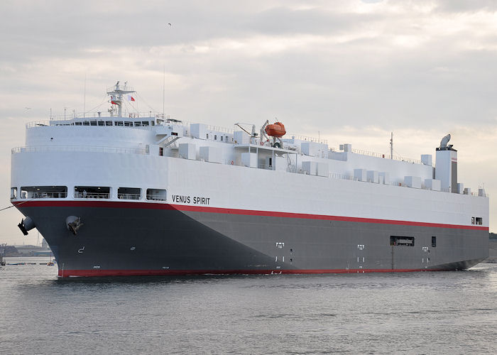 Photograph of the vessel  Venus Spirit pictured passing North Shields on 22nd August 2013