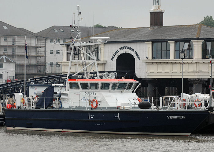 Photograph of the vessel rv Verifier pictured at Gravesend on 22nd May 2010