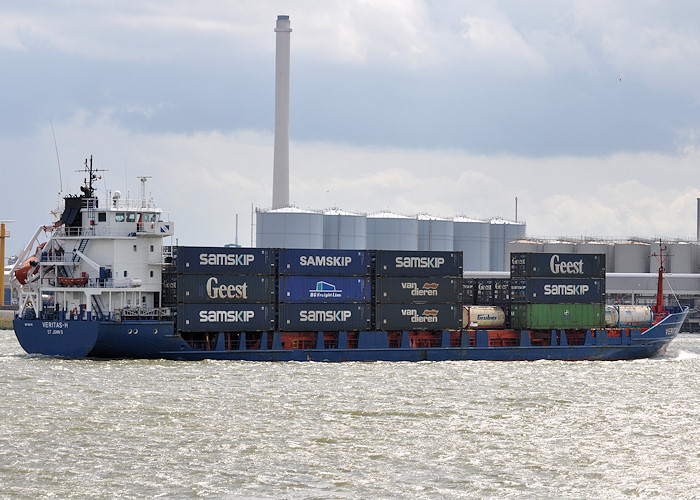 Photograph of the vessel  Veritas-H pictured passing Vlaardingen on 22nd June 2012