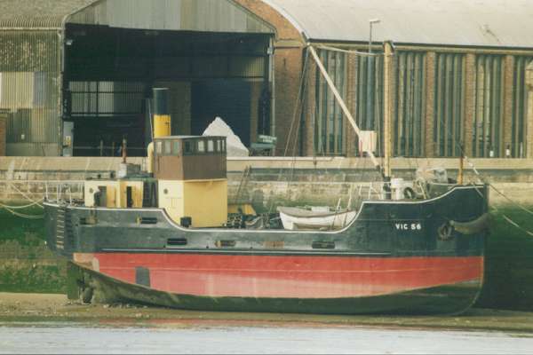 Photograph of the vessel  VIC 56 pictured at Trinity Buoy Wharf on 22nd May 1998