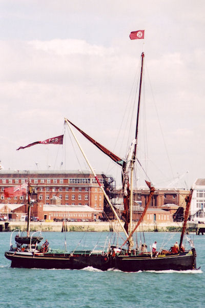 Photograph of the vessel sb Victor pictured departing Portsmouth on 24th August 2001
