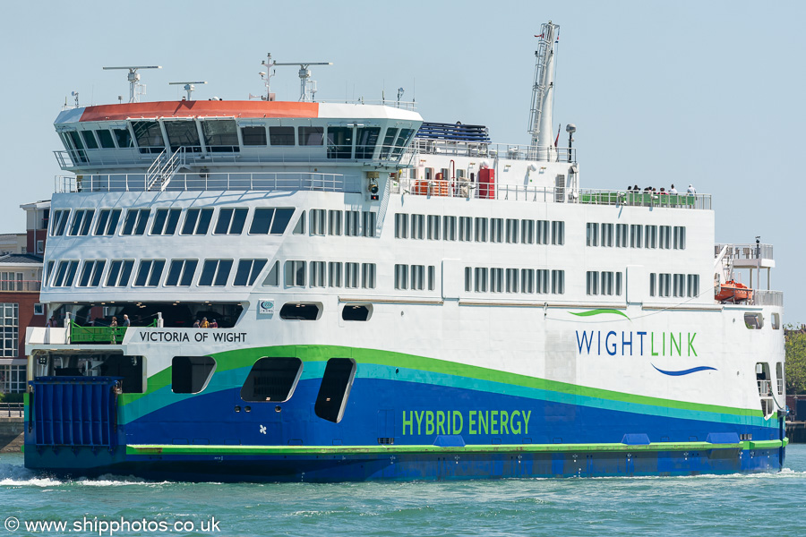 Photograph of the vessel  Victoria of Wight pictured arriving in Portsmouth Harbour on 7th July 2023