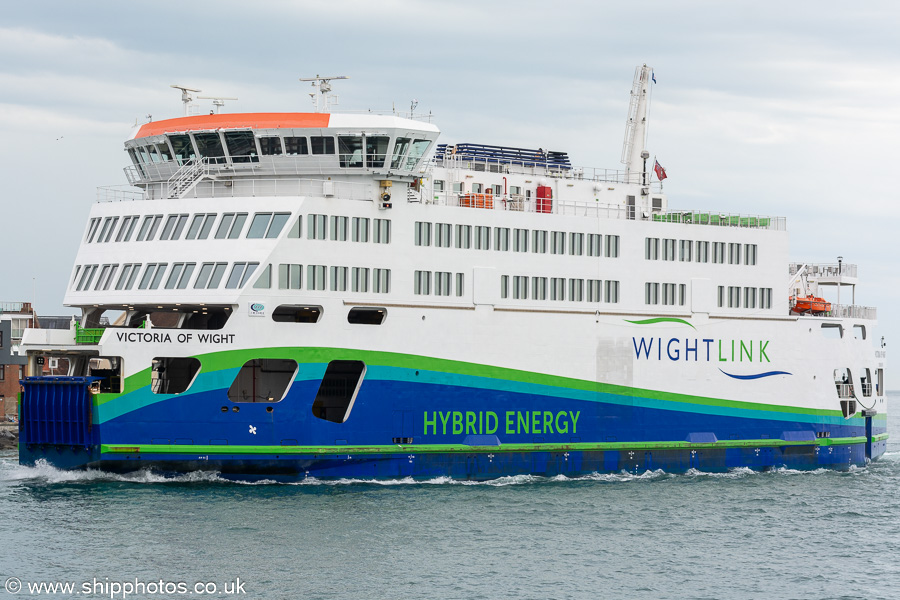 Photograph of the vessel  Victoria of Wight pictured in Portsmouth Harbour on 8th July 2023