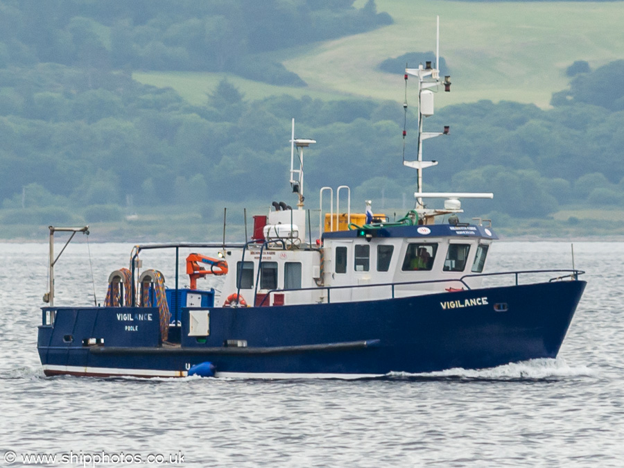 Photograph of the vessel  Vigilance pictured passing Greenock on 21st June 2024