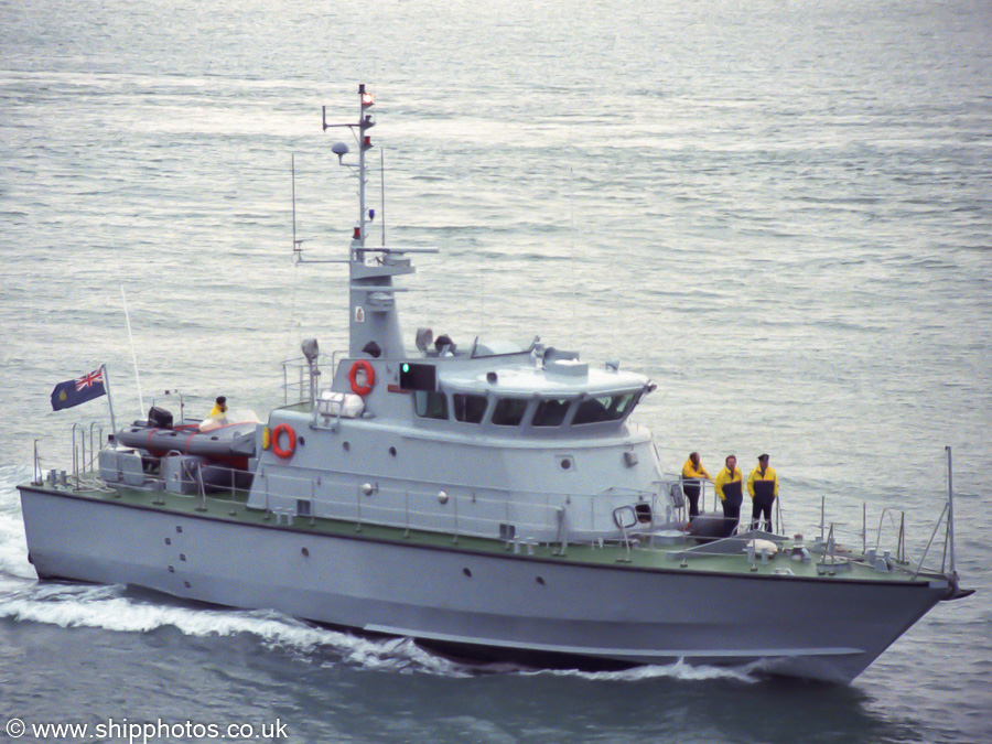 Photograph of the vessel HMCC Vigilant pictured entering Portsmouth Harbour on 7th January 1989