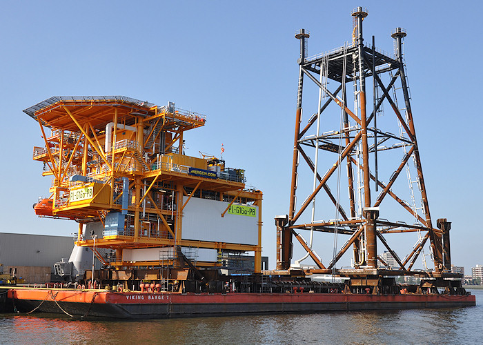 Photograph of the vessel  Viking Barge 7 pictured in Waalhaven, Rotterdam on 26th June 2011