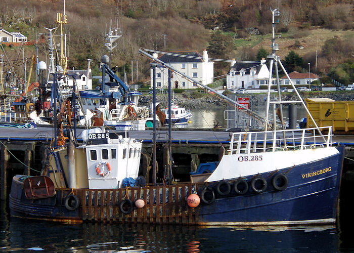 Photograph of the vessel fv Vikingborg pictured at Mallaig on 9th April 2012