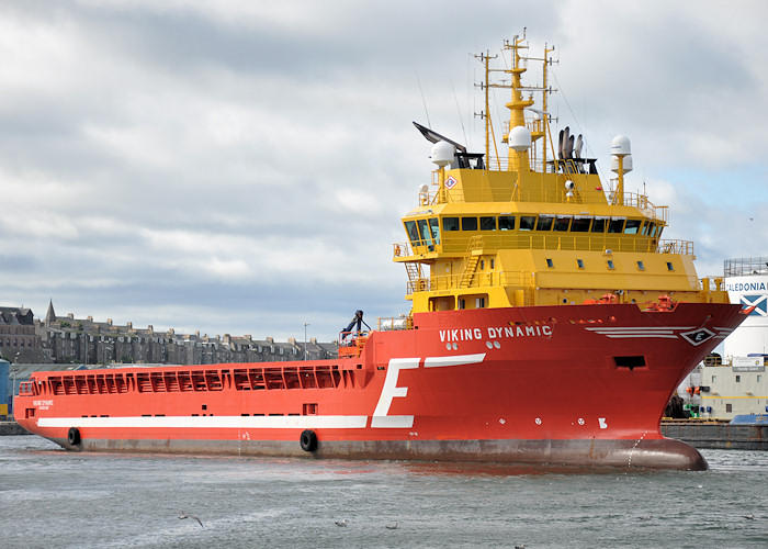 Photograph of the vessel  Viking Dynamic pictured arriving at Aberdeen on 14th September 2012