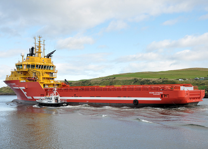 Photograph of the vessel  Viking Dynamic pictured departing Aberdeen on 14th September 2012