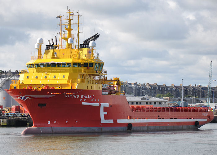 Photograph of the vessel  Viking Dynamic pictured at Aberdeen on 14th September 2013