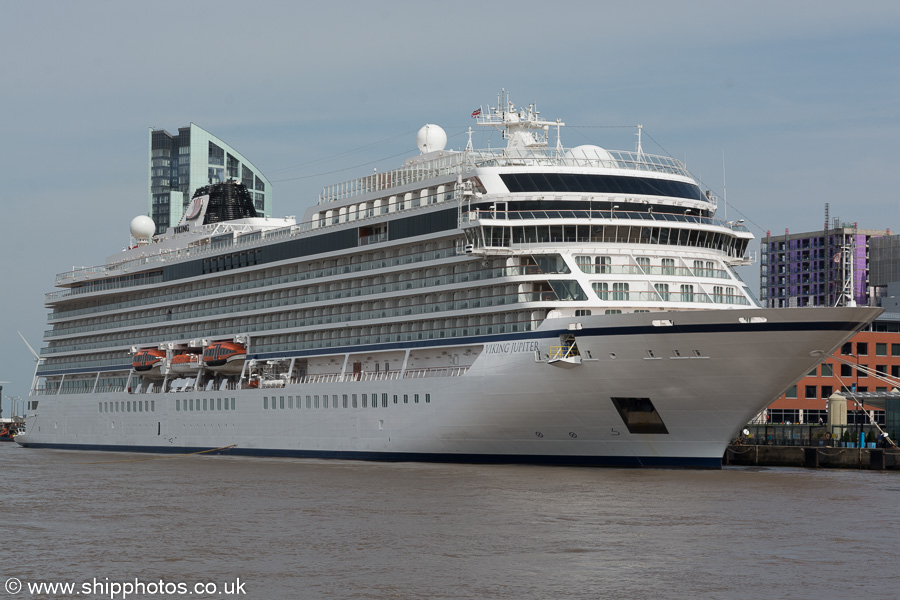 Photograph of the vessel  Viking Jupiter pictured at Pier Head, Liverpool on 3rd August 2019