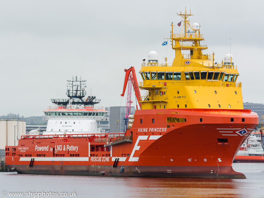Photograph of the vessel  Viking Princess pictured at Aberdeen on 30th May 2019