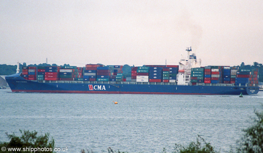 Photograph of the vessel  Ville d'Aquarius pictured departing Southampton on 30th August 2001