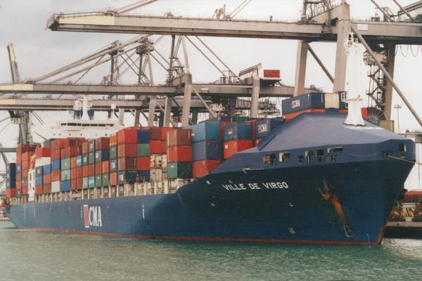 Photograph of the vessel  Ville de Virgo pictured in Southampton on 15th August 1999
