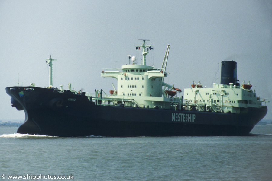 Photograph of the vessel  Vinha pictured on the River Thames on 17th June 1989