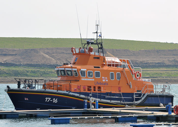Photograph of the vessel RNLB Violet Dorothy and Kathleen pictured at Stromness on 8th May 2013
