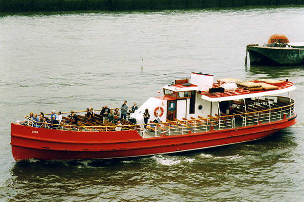 Photograph of the vessel  Vita pictured in London on 16th June 2000
