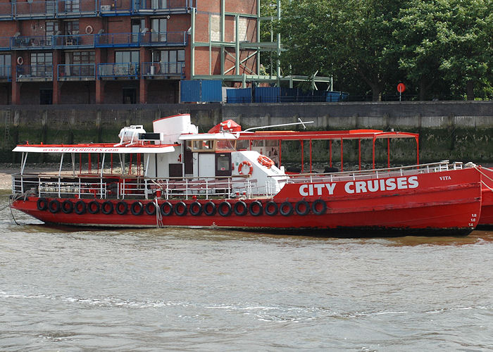 Photograph of the vessel  Vita pictured in London on 14th June 2009