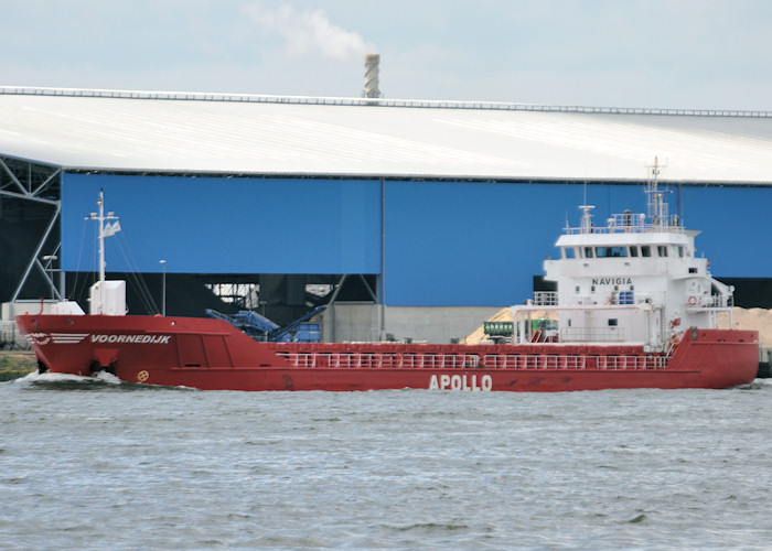 Photograph of the vessel  Voornedijk pictured passing Vlaardingen on 24th June 2011