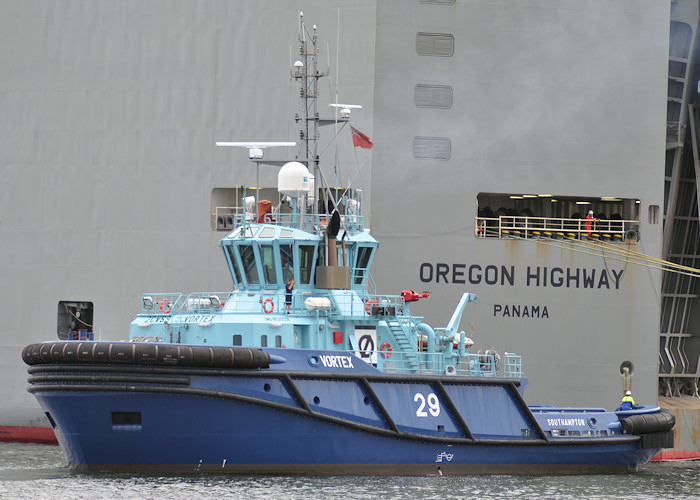 Photograph of the vessel  Vortex pictured at Southampton on 6th August 2011