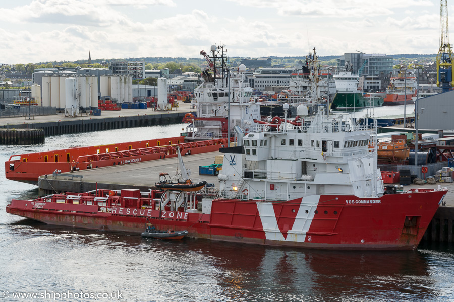 Photograph of the vessel  VOS Commander pictured at Aberdeen on 17th May 2015