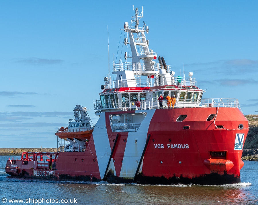 Photograph of the vessel  VOS Famous pictured arriving at Aberdeen on 18th March 2025