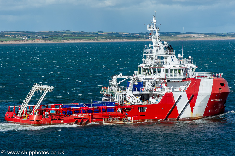 Photograph of the vessel  VOS Gorgeous pictured departing Aberdeen on 10th September 2024