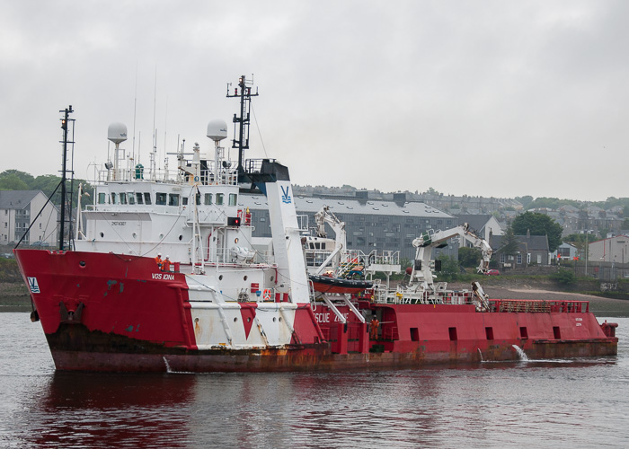 Photograph of the vessel  VOS Iona pictured departing Aberdeen on 13th June 2014