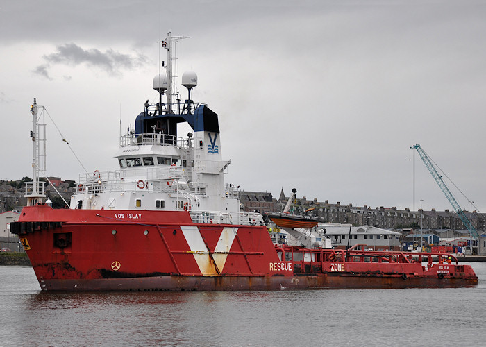 Photograph of the vessel  VOS Islay pictured departing Aberdeen on 16th September 2012