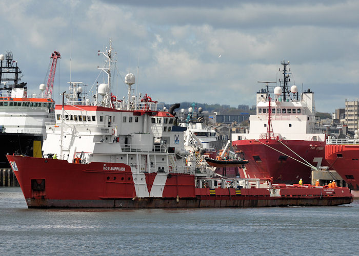Photograph of the vessel  VOS Supplier pictured at Aberdeen on 13th May 2013
