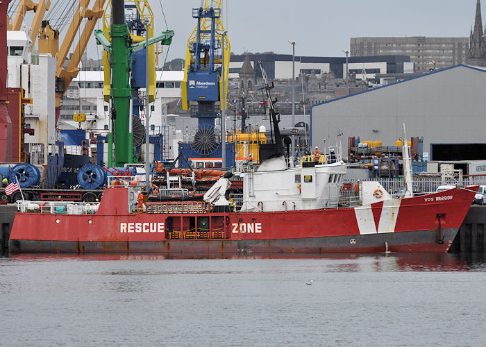 Photograph of the vessel  VOS Warrior pictured at Aberdeen on 13th September 2013