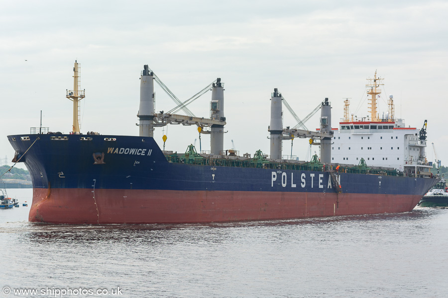 Photograph of the vessel  Wadowice II pictured passing North Shields on 25th May 2024