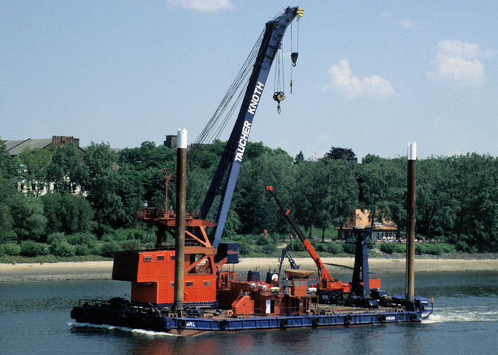 Photograph of the vessel  Wal pictured departing Hamburg on 5th June 1997