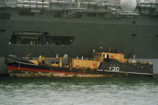 Photograph of the vessel RMAS Watercourse pictured in the Solent on 4th June 1994