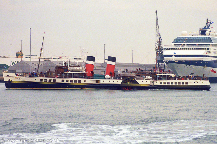 Photograph of the vessel ps Waverley pictured arriving at Southampton on 21st September 2001