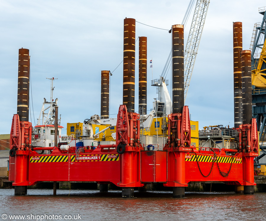Photograph of the vessel  Wavewalker 1 pictured at Sunderland on 21st February 2020