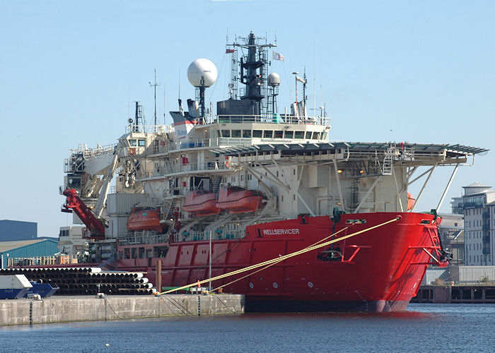 Photograph of the vessel  Wellservicer pictured at Leith on 1st May 2011