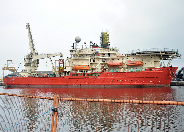 Photograph of the vessel  Wellservicer pictured at Leith on 19th April 2012