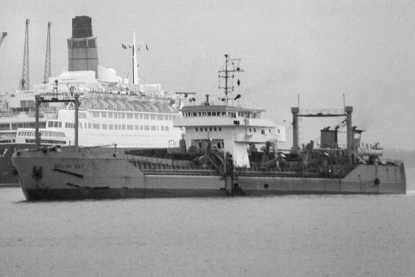 Photograph of the vessel  Welsh Bay pictured arriving in Southampton on 16th December 2000