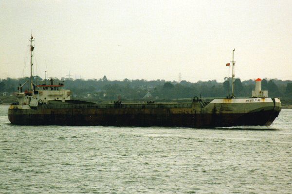 Photograph of the vessel  Weseltje pictured arriving in Southampton on 6th February 1998
