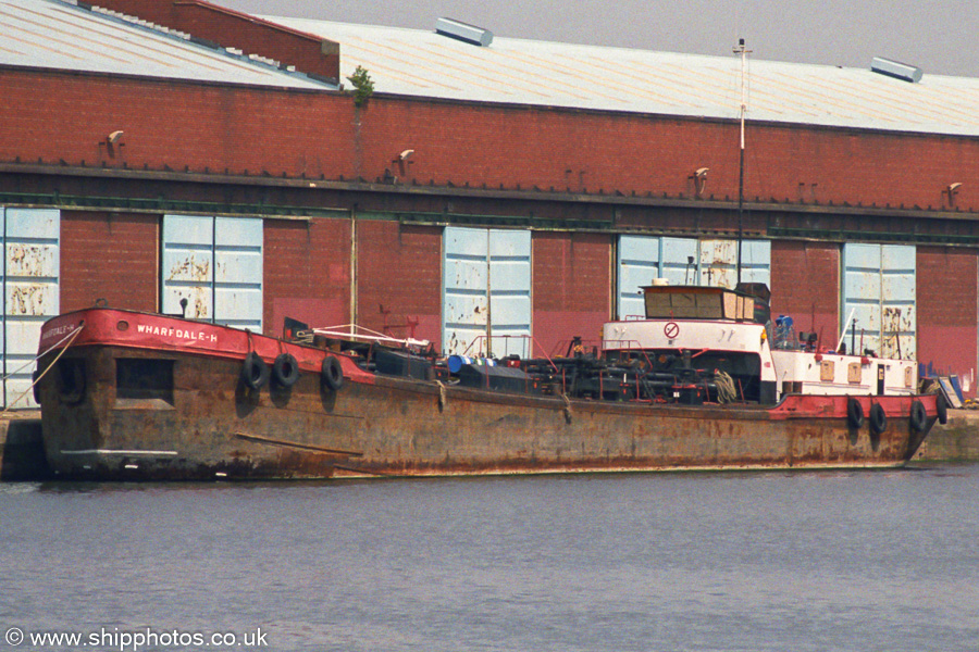 Photograph of the vessel  Wharfdale H pictured laid up in Alexandra Branch Dock No. 3, Liverpool on 14th June 2003