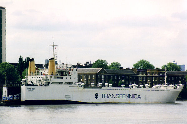Photograph of the vessel  White Sea pictured at Convoy's Wharf, Deptford on 10th June 1996