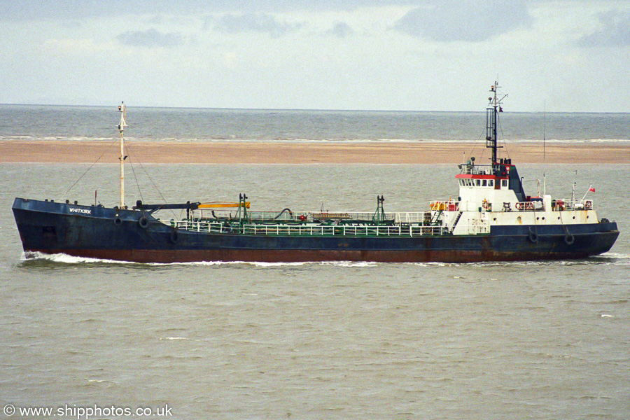 Photograph of the vessel  Whitkirk pictured approaching Liverpool on 15th August 2002