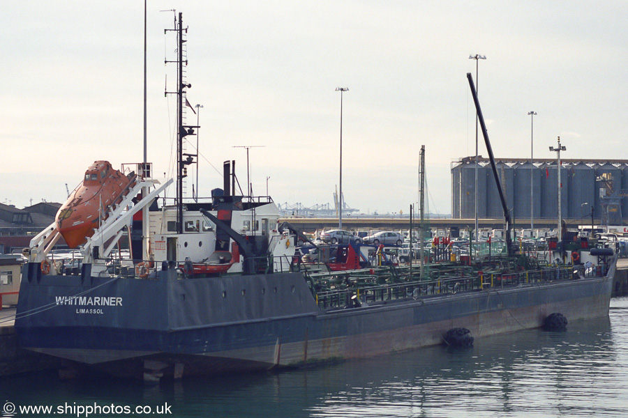 Photograph of the vessel  Whitmariner pictured in Empress Dock, Southampton on 20th April 2002