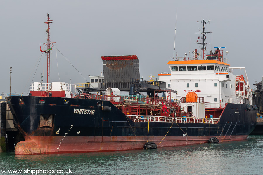 Photograph of the vessel  Whitstar pictured at Portsmouth International Port on 27th April 2025